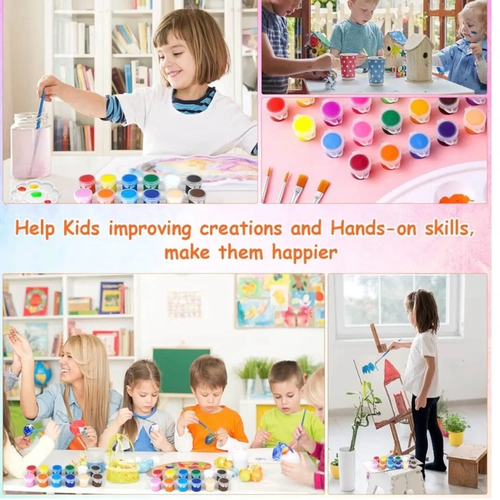 Mini Acrylic Paint Sets Colors Acrylic Paints Strips for Kids / 24 sets